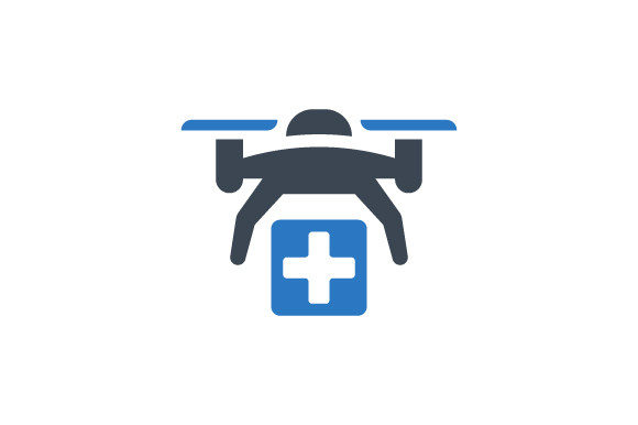 Drone Medical Care Icon: A Versatile Design
