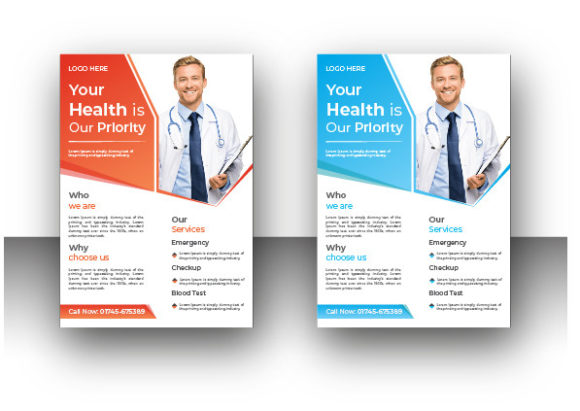 Eye-Catching Medical Flyer Design for Embroidery