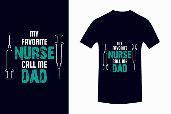 Favorite Nurse Dad Typography T-Shirt Review