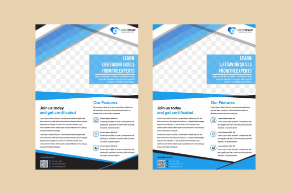 Flyer Medical Blue Black Vertical: A Design Review