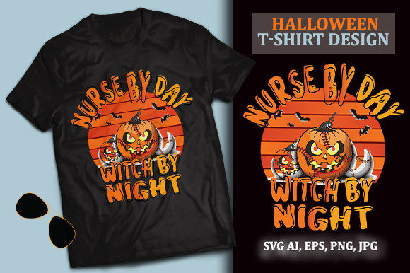 Nurse by Day, Witch by Night: A Halloween Embroidery Design