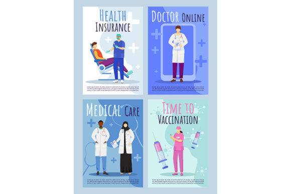 Reviewing Medical Care Brochure Template Set