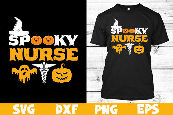 Spooky Nurse Halloween T-Shirt Design