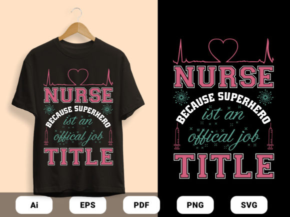 Superhero Nurse T-shirts Design Vector Review