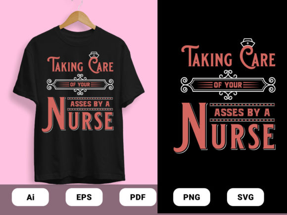 Taking Care Nurse T-Shirts Embroidery Design