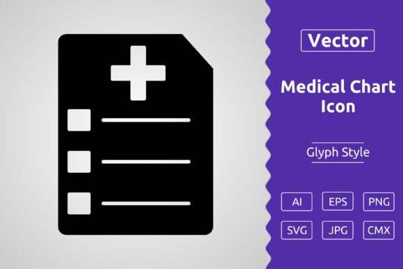 Vector Medical Chart Glyph Icon: A Designer's Review