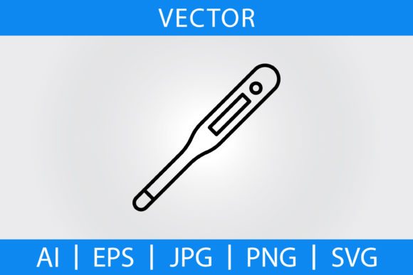 Vector Medical Thermometer Line Icon Review